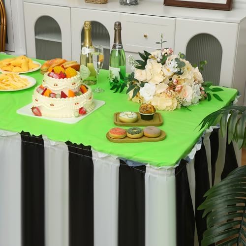 Tegeme 6 Pcs Halloween Black and White Party Decorations