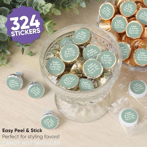 Big Dot of Happiness Sage Green Candy Stickers - 324 Count