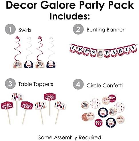But First Wine Decor Galore Party Pack 51 Pieces