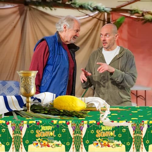 CC HOME Happy Sukkot Party Tablecloth 54x87 Inch