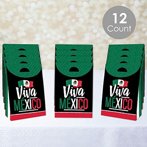 Big Dot of Happiness Viva Mexico Party Favor Bags Set of 12