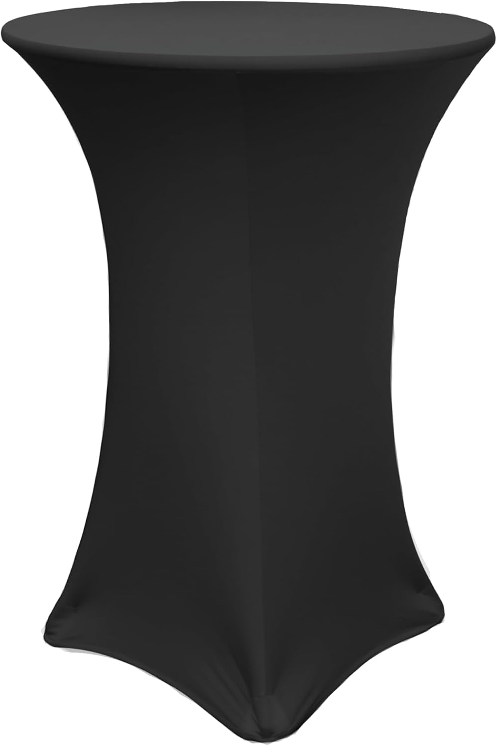 Your Chair Covers - Black Stretch Spandex Table Cover for Round Tables