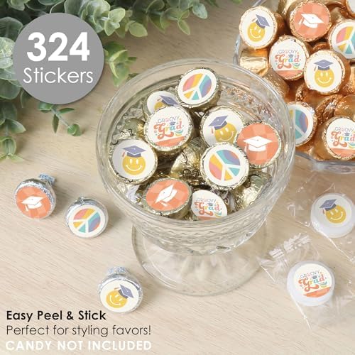 Big Dot of Happiness Groovy Grad Candy Stickers 324 Count