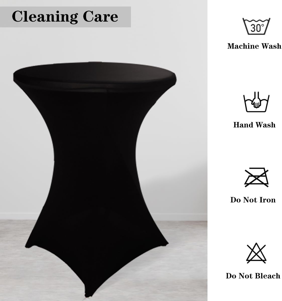 HAORUI Spandex Table Covers 2 Pack for Round Tables