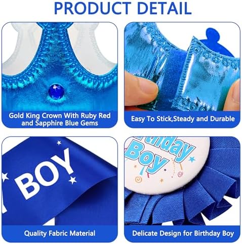 Blue Gamer 8th Birthday Decor Set for Boys