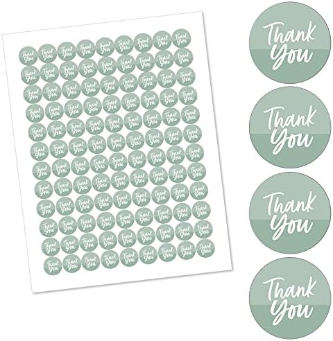 Sage Green Round Candy Sticker Favors 108 Per Sheet