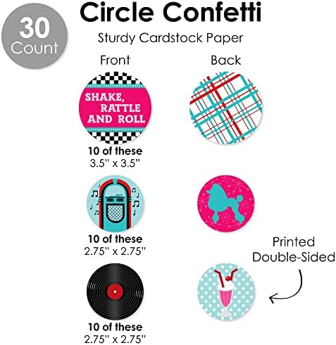Big Dot of Happiness 50s Sock Hop Party Pack 51 Pieces