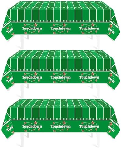 Childom Football Tablecloth 3 Pack 54x108 Inches