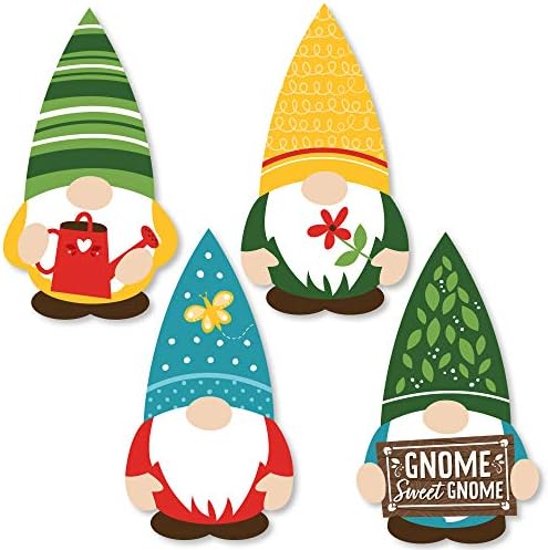 Big Dot of Happiness Garden Gnome Cut Outs - 24 Count DIY Party Supplies