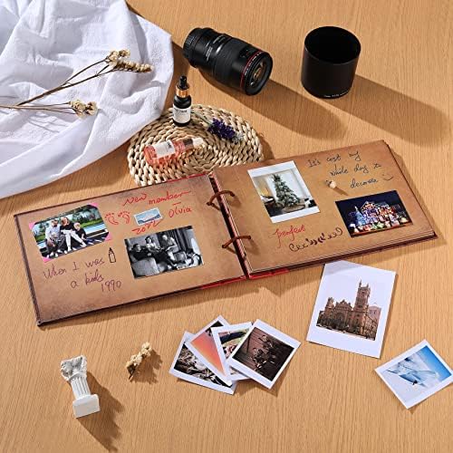 PULAISEN Adventure Book Scrapbook with 3D Color Cover