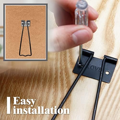 10 Pcs Black Iron Easel Back with Screws and Screwdriver