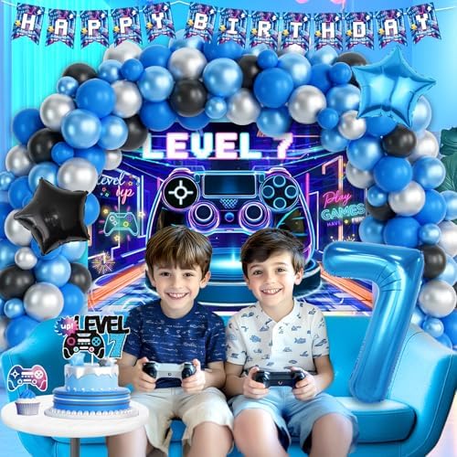Costova Video Game 7th Birthday Decorations Set