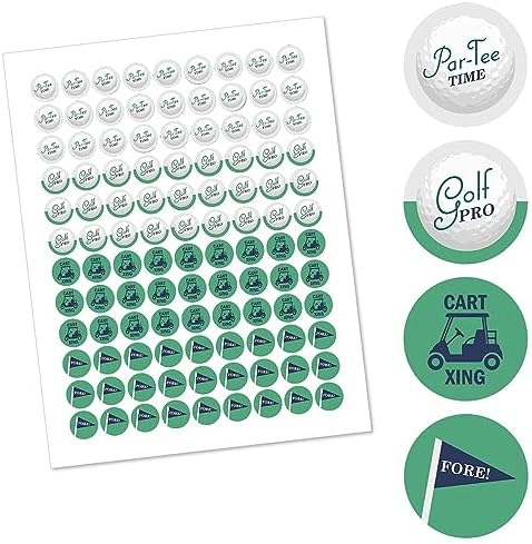 Par-Tee Time Golf Round Candy Stickers 108 Stickers