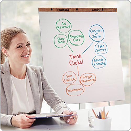 TOPS Easel Pad 2 Pack 100 Pages Bright White 3 Hole Punched