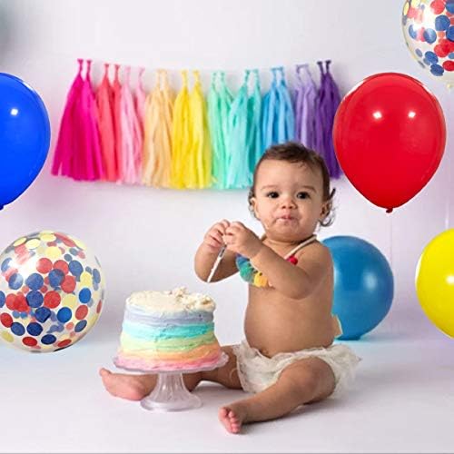 Paw Party Balloons 40 Pack 12 Inches Red Yellow Royal Blue