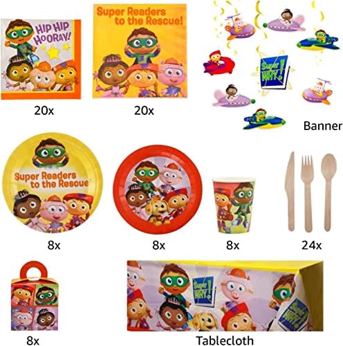 Super Why Party In A Box Complete Kit for Kids