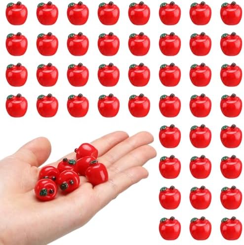 Daifunli 60 Mini Resin Apples for Crafts and Decor