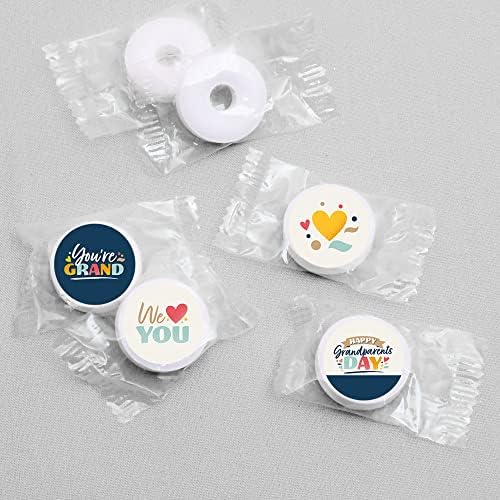 Happy Grandparents Day Round Candy Sticker Favors 108 Stickers