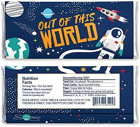Blast Off to Outer Space Candy Bar Wrappers Set of 24