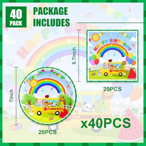 40Pcs Watermelon Party Decorations for Kids