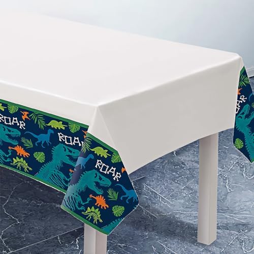 Amscan Multicolor Dino-mite Birthday Table Cover 54x84