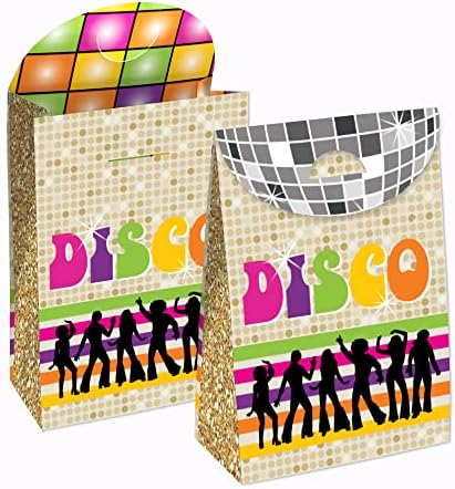 Big Dot of Happiness 70s Disco Party Favor Bag Set of 12