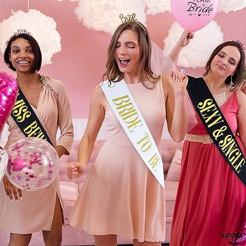 KatchOn Bachelorette Sashes and LED Rings Pack of 24