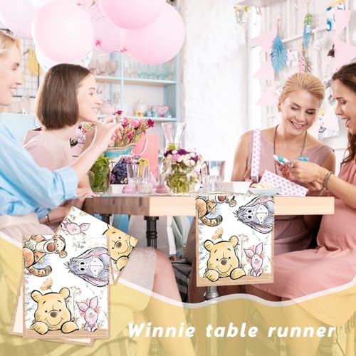 Winnie Baby Shower Tablecloth for Kids Birthday Party