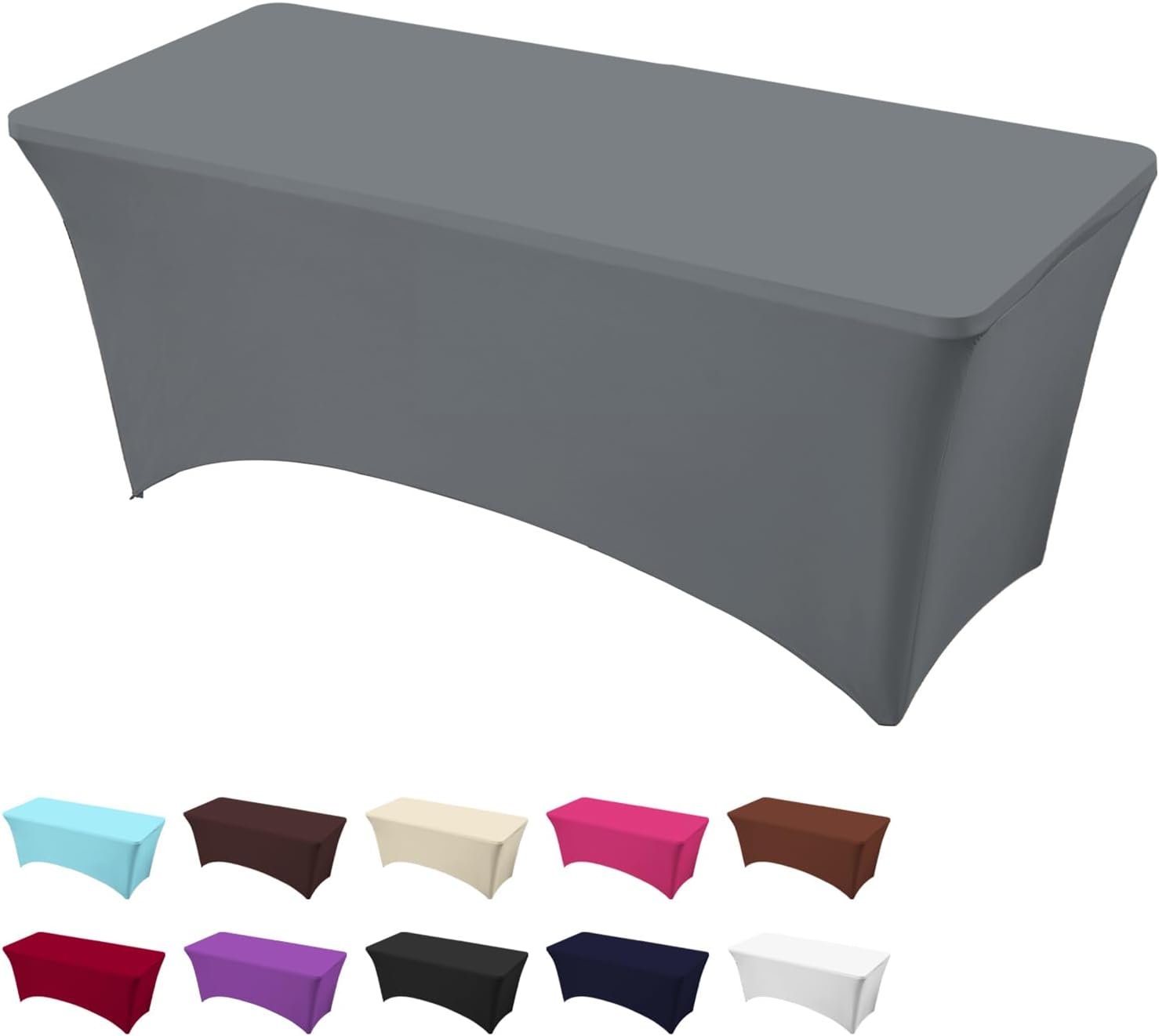 HZDHCLH Spandex Tablecloth 2 Pack 6FT Elastic Fitted Protector