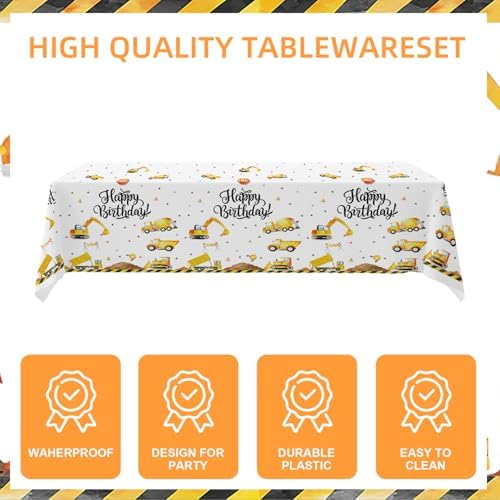 141Pcs Construction Birthday Party Supplies Set