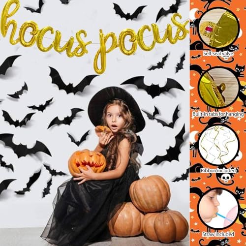 Uchi Hocus Pocus Gold Balloons 18 Inch Halloween Decorations