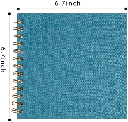 Cherrich 7x7 Inch Small Scrapbook with Linen Cover