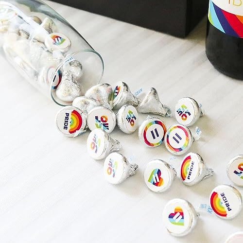 Love is Love Pride Rainbow Candy Stickers 108 Count Sheet