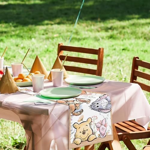 Winnie Baby Shower Tablecloth for Kids Birthday Party