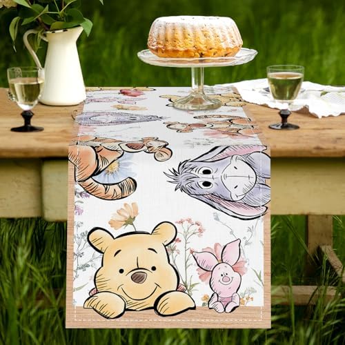 Winnie Baby Shower Tablecloth for Kids Birthday Party