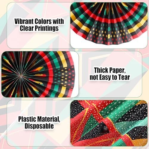 Frienda Juneteenth Party Decor Set with Fans and Tablecloths