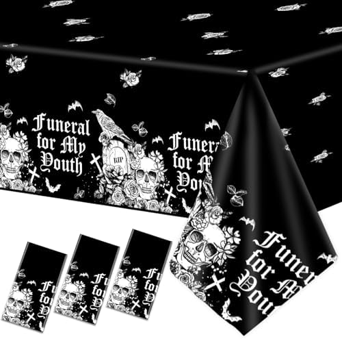3 Pcs Death to My 20s Tablecloth Decorations