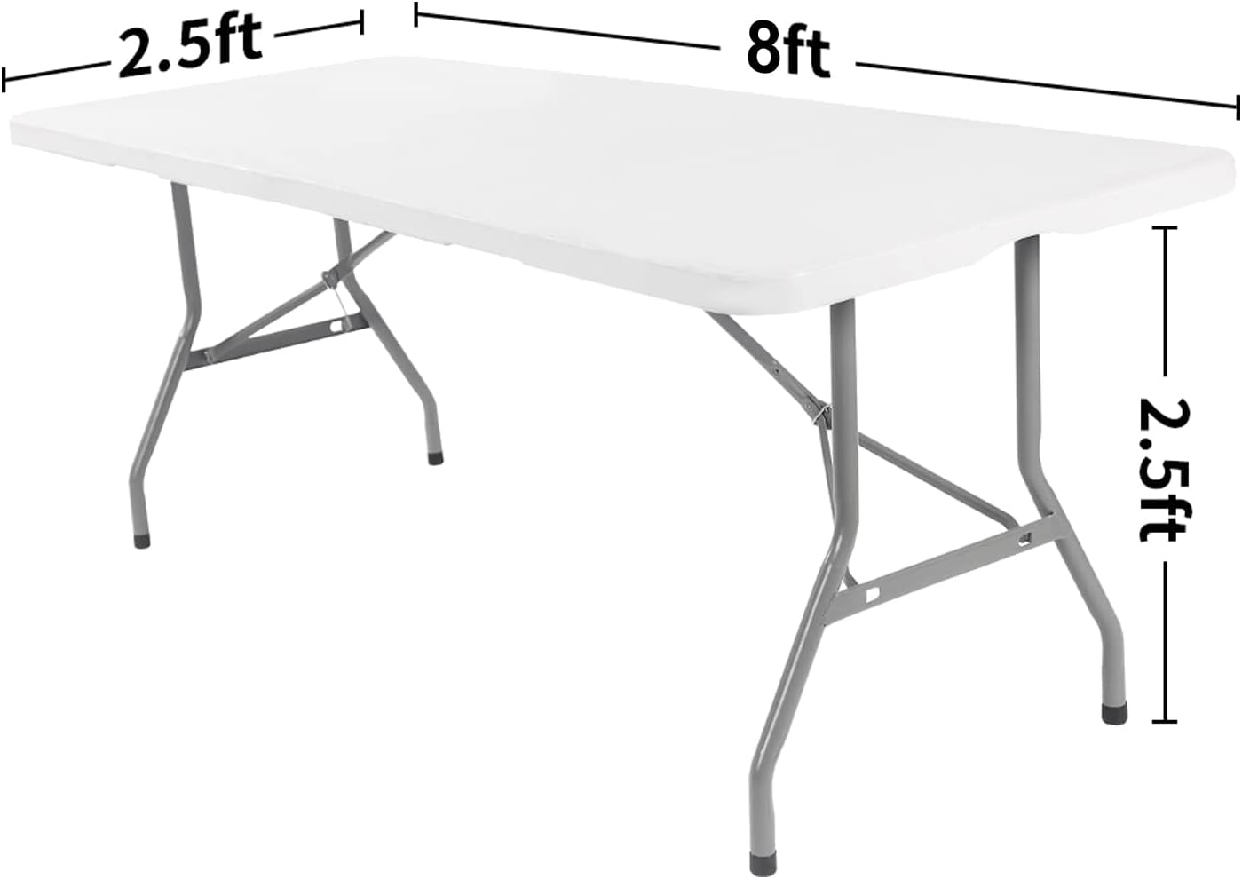 Peomeise 8FT Gray Stretch Spandex Table Cover