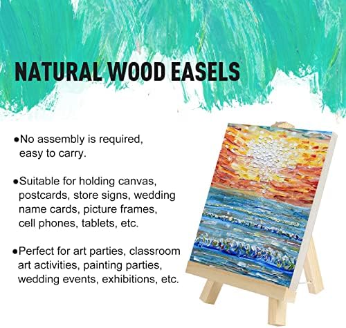 Kinlink 9 Inch Tall Wood Easels Set of 12 Display Stand