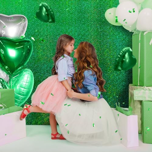 Just Shimmer 2 Pcs Dark Green Holographic Foil Tablecloths