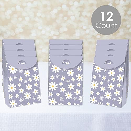 Purple Daisy Flowers Party Favor Bags Set of 12