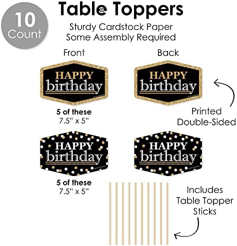 Big Dot of Happiness Adult Happy Birthday - Gold Party Pack