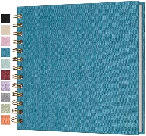 Cherrich 7x7 Inch Small Scrapbook with Linen Cover