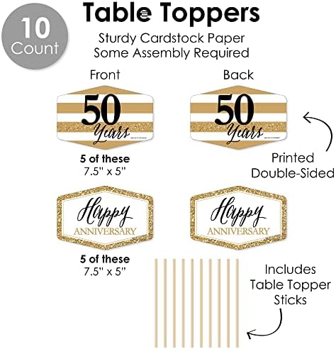 Big Dot of Happiness 50th Wedding Anniversary Party Pack Decor