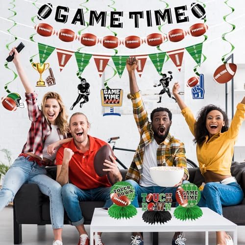Football Party Decorations Kit for Birthday and Tailgate Parties