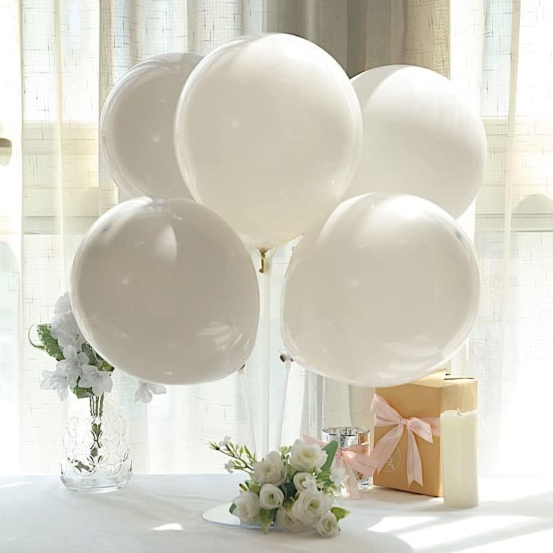 25pcs 12-Inch Beige Matte Latex Balloons for Parties