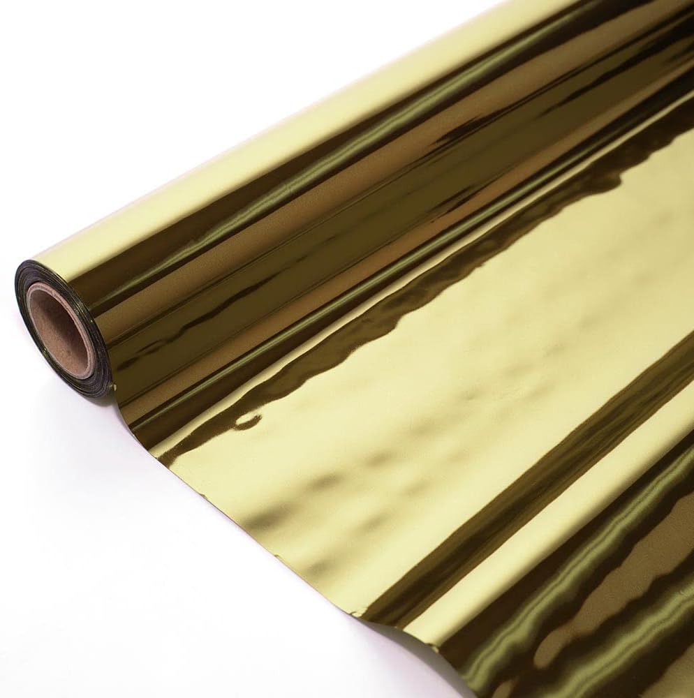 TCDesignerProducts Gold Shiny Metallic PVC Table Cover Roll