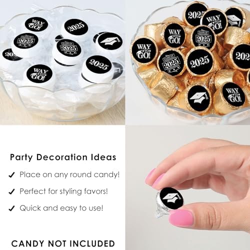 Big Dot of Happiness Graduation Party Candy Stickers - 324 Count