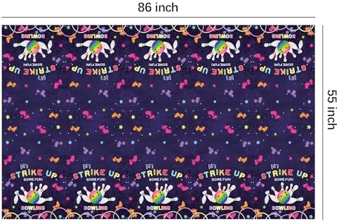 Bowling Party Tablecloth 3 Pack 86x55 Inches