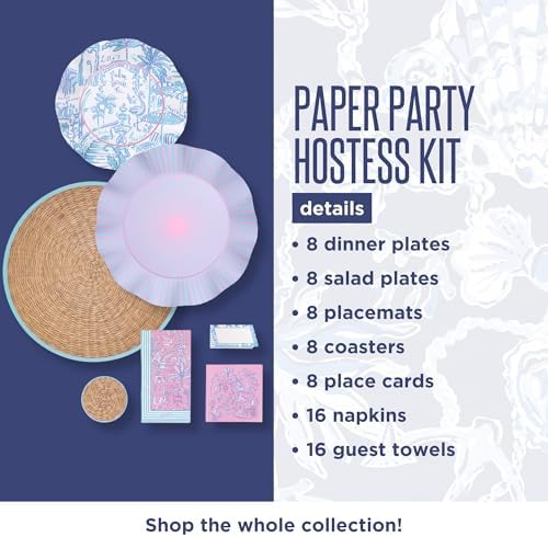 Lilly Pulitzer Pool Party Set for 8 with Decorations